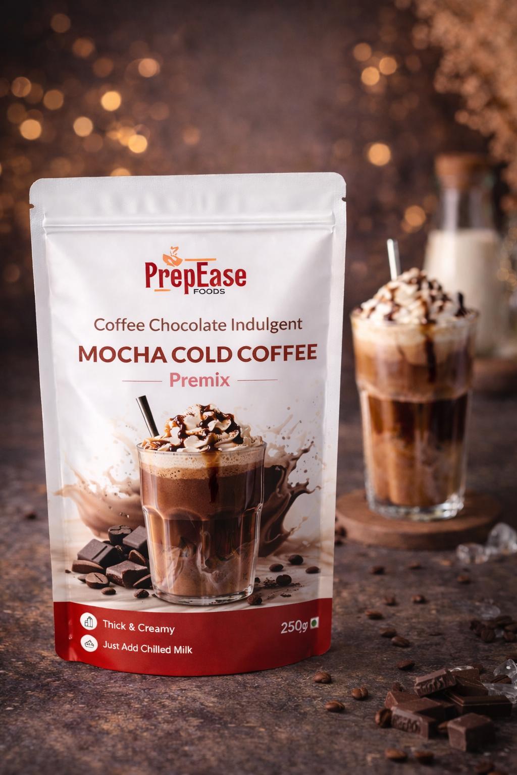 <b>MOCHA COLD COFFEE PREMIX</b> <br> (Coffee • Chocolate • Indulgent)</br>